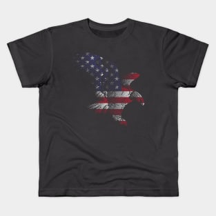 American Bald Eagle - American Flag. Kids T-Shirt